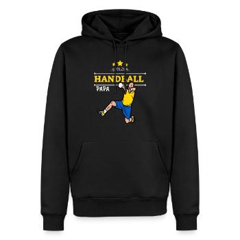 Stolzer Handball Papa Bier lustiges Geschenk Vater - Männer Premium Bio Hoodie - Schwarz - Vorne - Nico (187cm)