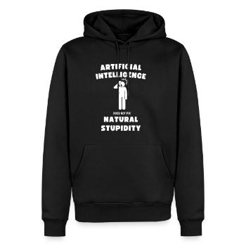 AI Künstliche Intelligenz Coding Geschenk lustig - Männer Premium Bio Hoodie - Schwarz - Vorne - Nico (187cm)