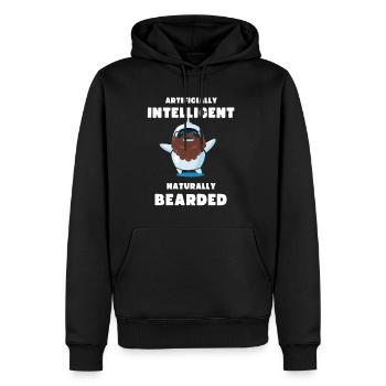 AI Künstliche Intelligenz Coding Geschenk lustig - Männer Premium Bio Hoodie - Schwarz - Vorne - Nico (187cm)
