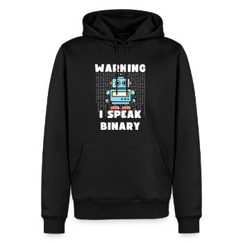 AI Künstliche Intelligenz Coding Geschenk lustig - Männer Premium Bio Hoodie - Schwarz - Vorne - Nico (187cm)