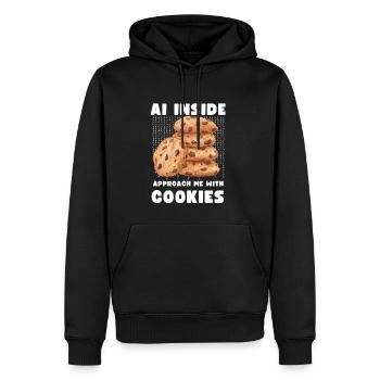 AI Künstliche Intelligenz Coding Geschenk lustig - Männer Premium Bio Hoodie - Schwarz - Vorne - Nico (187cm)
