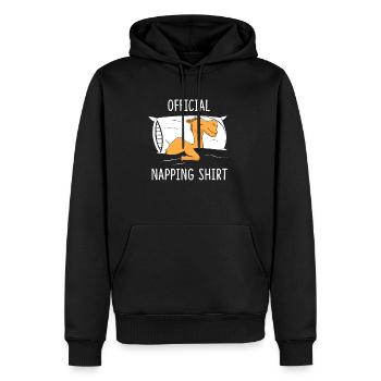 Official Napping Shirt Kamel - Männer Premium Bio Hoodie - Schwarz - Vorne - Nico (187cm)