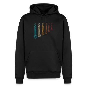 Mécanicien artisan de bière cadeau bricolage - Sweat à capuche Premium bio Homme - noir - Devant - Nico (187cm)
