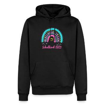 Schulkind 2023 - Männer Premium Bio Hoodie - Schwarz - Vorne - Nico (187cm)