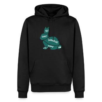 Hase Streichel-Zonen Haustier Häschen Geschenk - Männer Premium Bio Hoodie - Schwarz - Vorne - Nico (187cm)