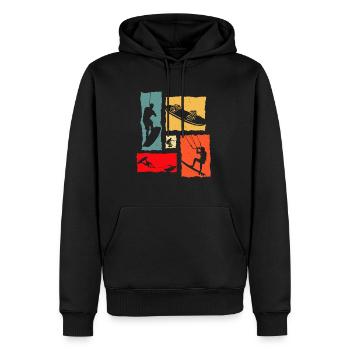 Wakeboard Retro - Men’s Premium Organic Hoodie - black - Front - Nico (187cm)