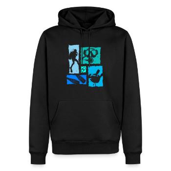 Diver Retro Diving Goggles Diving Suit Vintage - Männer Premium Bio Hoodie - Schwarz - Vorne - Nico (187cm)