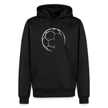 Fußball Silhouette - Männer Premium Bio Hoodie - Schwarz - Vorne - Nico (187cm)