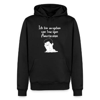 Ich Bin Umgeben Von Lausigen Amateuren Katastrophe - Männer Premium Bio Hoodie - Schwarz - Vorne - Nico (187cm)