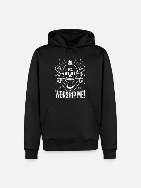 Worship me - Men’s Premium Organic Hoodie - black