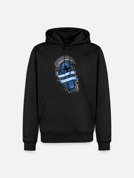 Your coffin or mine? - Men’s Premium Organic Hoodie - black