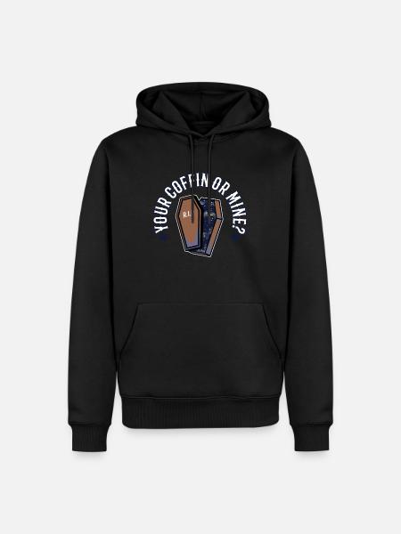 Your coffin or mine? - Men’s Premium Organic Hoodie - black