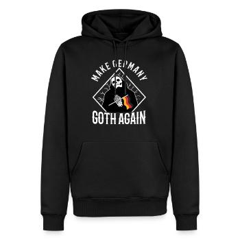 Rendre l’Allemagne gothique - Sweat à capuche Premium bio Homme - noir - Devant - Nico (187cm)