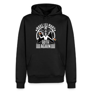 Rendre l’Allemagne gothique - Sweat à capuche Premium bio Homme - noir - Devant - Nico (187cm)