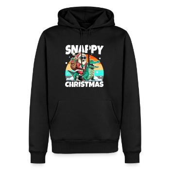 Snappy christmas - Männer Premium Bio Hoodie - Schwarz - Vorne - Nico (187cm)