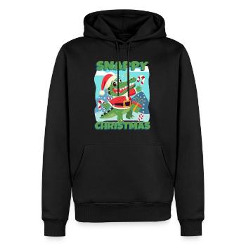 Noël vif - Sweat à capuche Premium bio Homme - noir - Devant - Nico (187cm)