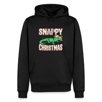 Noël vif - Sweat à capuche Premium bio Homme - noir - Devant - Nico (187cm)