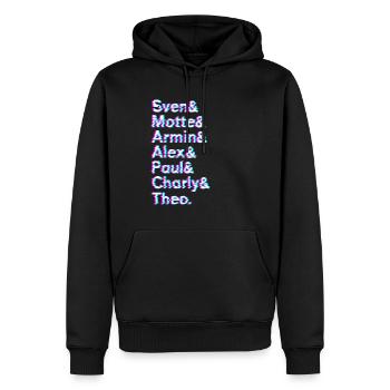 Techno Aesthetic Goth Rave 90er DJ Festival - Männer Premium Bio Hoodie - Schwarz - Vorne - Nico (187cm)