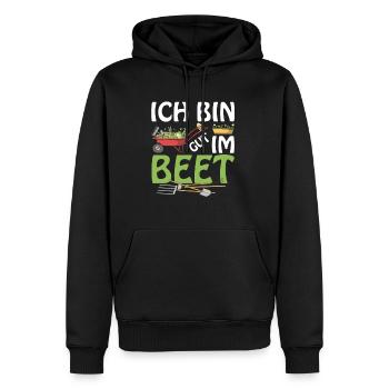 Ich Bin Gut Im Beet Gärtner - Männer Premium Bio Hoodie - Schwarz - Vorne - Nico (187cm)