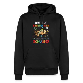 Bye Bye Kindergarten Ich Hänge Jetzt In Der Schule - Männer Premium Bio Hoodie - Schwarz - Vorne - Nico (187cm)
