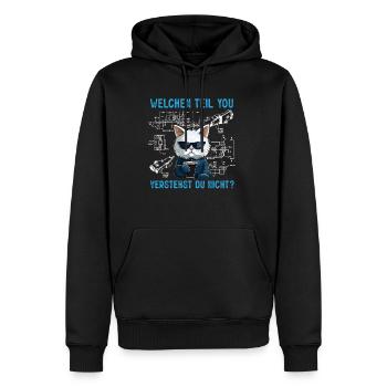 Welchen Teil von verstehst du nicht CAD Zeichnung - Männer Premium Bio Hoodie - Schwarz - Vorne - Nico (187cm)
