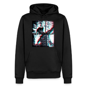 Techno Esthétique Goth Japon Sauver La Rave - Sweat à capuche Premium bio Homme - noir - Devant - Nico (187cm)