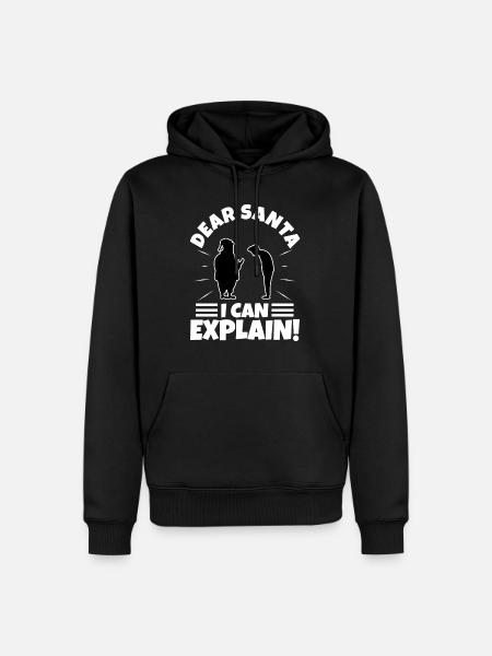 Dear santa i can explain - Men’s Premium Organic Hoodie - black
