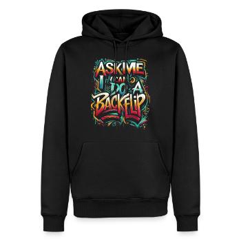 Backflip Graffiti Streetwear - Männer Premium Bio Hoodie - Schwarz - Vorne - Nico (187cm)