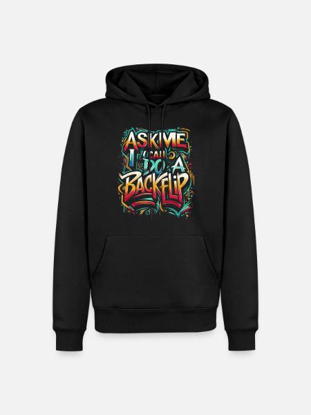 Backflip Graffiti Streetwear - Männer Premium Bio Hoodie - Schwarz