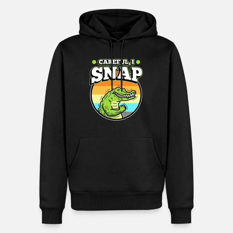 Attention je casse l’alligator - Sweat à capuche Premium bio Homme - noir
