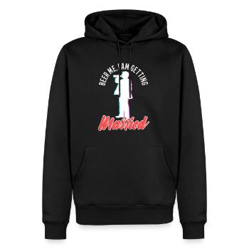 Bière Moi, je me marie - Sweat à capuche Premium bio Homme - noir - Devant - Nico (187cm)