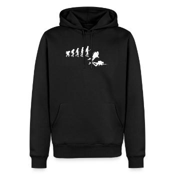 Evolution Tauchen Unterwasser Harpunen Taucher - Männer Premium Bio Hoodie - Schwarz - Vorne - Nico (187cm)