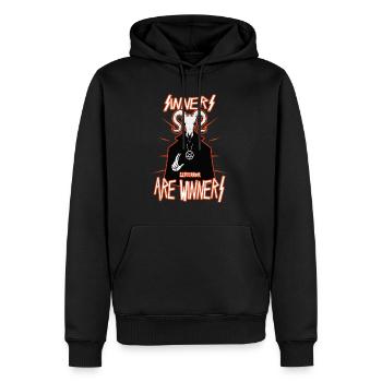 Sinners are Winners - Lifeerror - Männer Premium Bio Hoodie - Schwarz - Vorne - Nico (187cm)