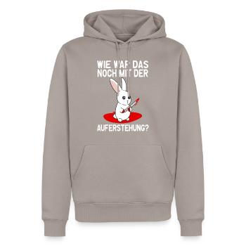 Sarkasmus Mörder Osterhase Auferstehung Halloween - Männer Premium Bio Hoodie - Taupe - Vorne - Nico (187cm)