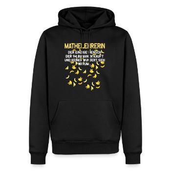 Mathelehrerin Mathematik Mathe Bananen Lehramt - Männer Premium Bio Hoodie - Schwarz - Vorne - Nico (187cm)