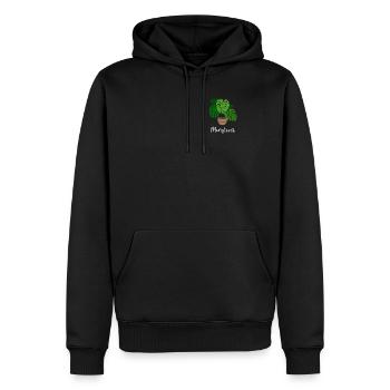 Monstera Flora Zimmerpflanze Gärtner - Männer Premium Bio Hoodie - Schwarz - Vorne - Nico (187cm)