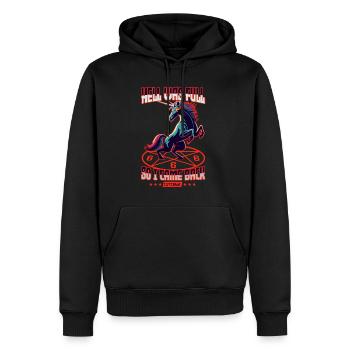 Hell Was Full So I Came Back - Lifeerror - Männer Premium Bio Hoodie - Schwarz - Vorne - Nico (187cm)