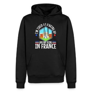 Im tired of waking up and not being in France - Männer Premium Bio Hoodie - Schwarz - Vorne - Nico (187cm)