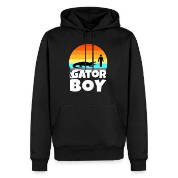 Gator Boy - Männer Premium Bio Hoodie - Schwarz - Vorne - Nico (187cm)