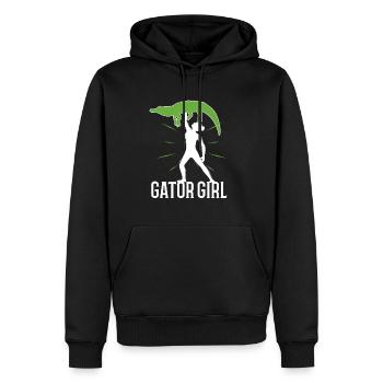 Gator Girl - Männer Premium Bio Hoodie - Schwarz - Vorne - Nico (187cm)
