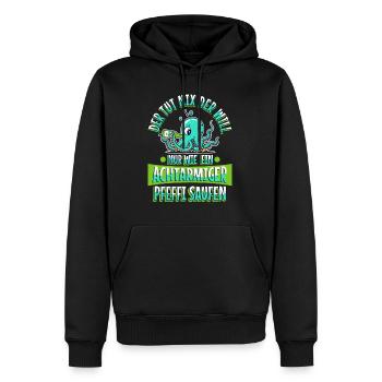 Der tut nix der will nur wie ein achtarmiger - Männer Premium Bio Hoodie - Schwarz - Vorne - Nico (187cm)