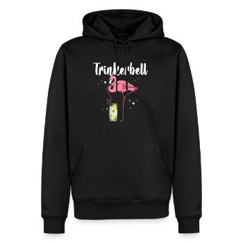 Trinkerbell Flamingo - Männer Premium Bio Hoodie - Schwarz - Vorne - Nico (187cm)