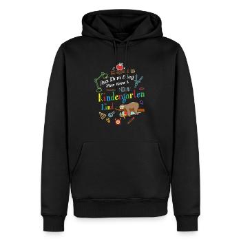 Aus Der Weg Hier Kommt Ein Kindergartenkind - Männer Premium Bio Hoodie - Schwarz - Vorne - Nico (187cm)