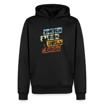 Nimm Mein Wurm Und Schluck - Männer Premium Bio Hoodie - Schwarz - Vorne - Nico (187cm)