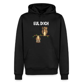 Eul Doch - Männer Premium Bio Hoodie - Schwarz - Vorne - Nico (187cm)
