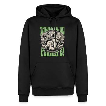 Il n’y a pas de Jour de la Terre de la planète B - Sweat à capuche Premium bio Homme - noir - Devant - Nico (187cm)