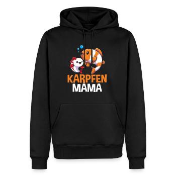 Karpfen Mama - Männer Premium Bio Hoodie - Schwarz - Vorne - Nico (187cm)