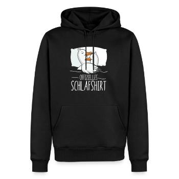 Chemise de nuit officielle Seagulls - Sweat à capuche Premium bio Homme - noir - Devant - Nico (187cm)