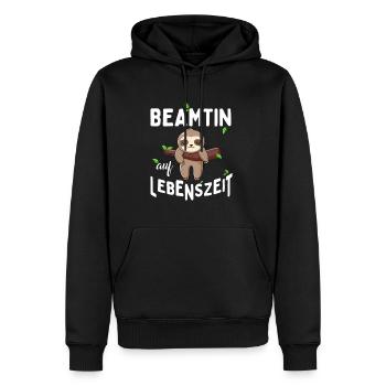 Beamtin auf Lebenszeit - Männer Premium Bio Hoodie - Schwarz - Vorne - Nico (187cm)