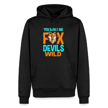 You make me fox Devils wild - Men’s Premium Organic Hoodie - black - Front - Nico (187cm)